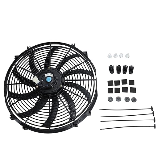 2PCS 16 Inch Universal Slim Fan Push Pull Electric Radiator Cooling 12V 120W - Image 4