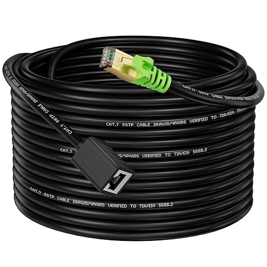 Ethernet Extension Cable 20ft, Network Cat6a Extension Patch Cable RJ45 Cords by Weetcoocm