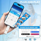 iDiskk 256GB iPhone Photo Storage Stick MFi Certified Flash Drive Photo Stick - Image 4