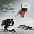 Aluminum 3 in 1 Wireless Charging Station, Foldable Wireless Charger - Image 3