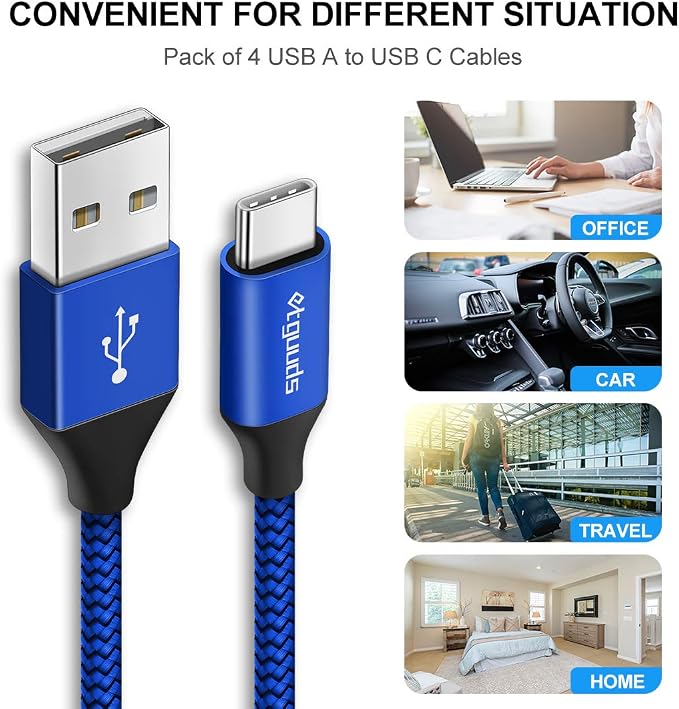 etguuds 6ft USB A to USB C Cable 3A Fast Charging, - Image 8