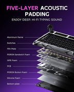 GravaStar Mercury K1 Pro Wireless Mechanical Gaming Keyboard, 75% Layout RGB - Image 8