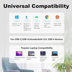 WAVLINK Universal USB C Laptop Docking Station Dual Monitors 5K/4K@60Hz - Image 5