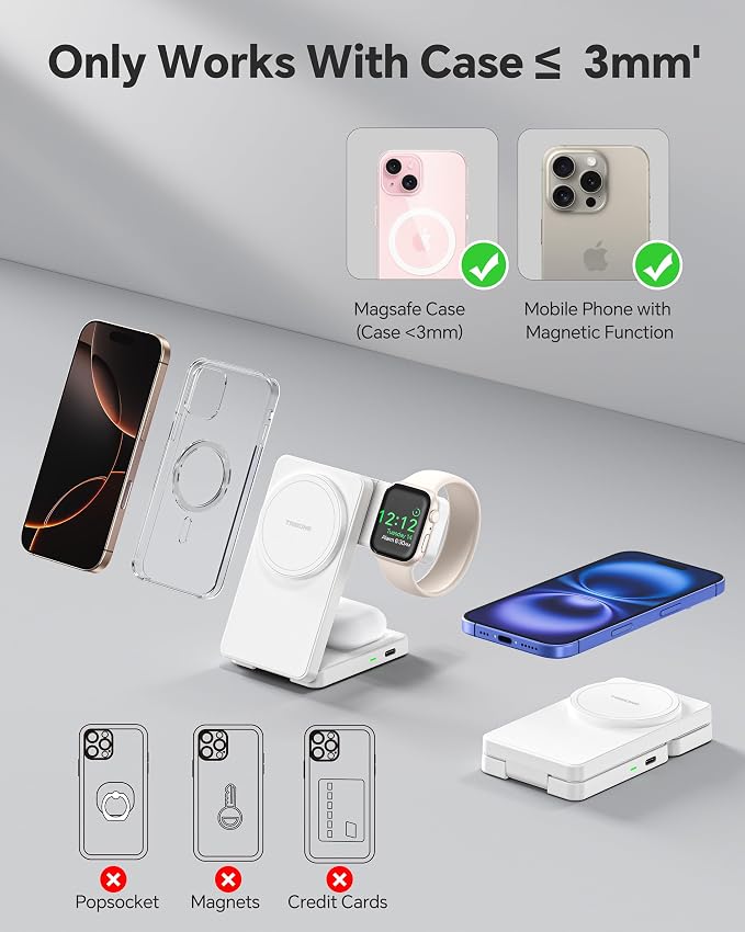 3 in 1 Charging Station for iPhone 16/15/14/13/12 Series, Wireless Charger for - Image 7