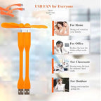 Mini USB Fan, Portable Pocket Fan USB-A Powered Little Cooler, Quiet Operation - Image 3