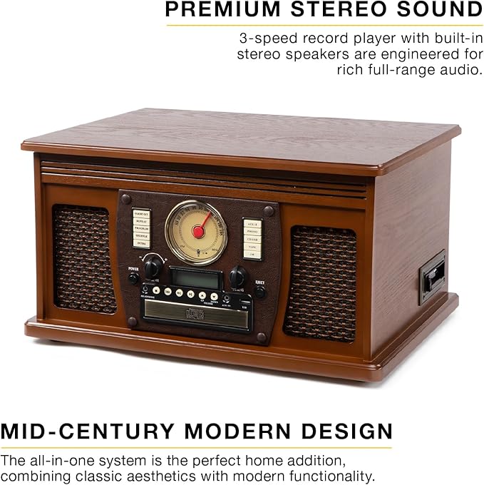 Victrola Navigator 8-in-1 Bluetooth Record Player - Image 6