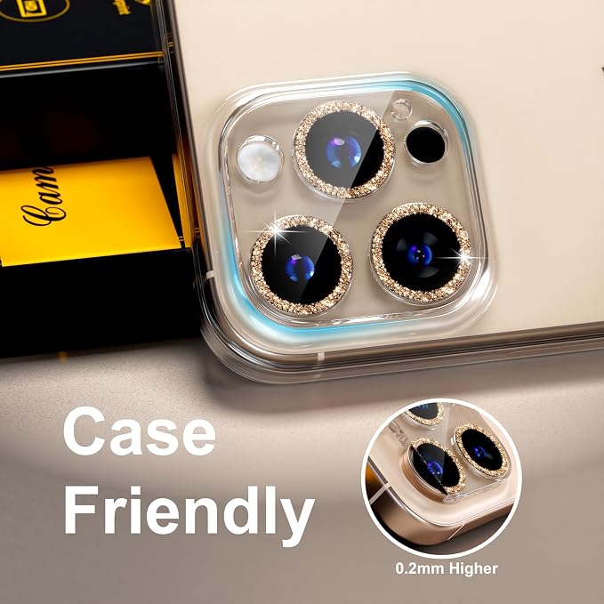 beuxece for 6 Pack iPhone 16 Pro/iPhone 16 Pro Max Camera Lens Protector 9H - Image 6