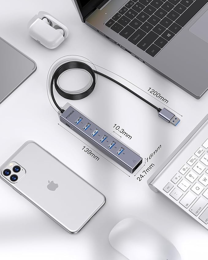 7 Port USB Hub USB Ethernet HUB - Image 7