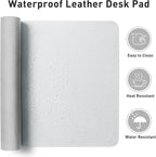 Aothia Faux Leather Desk Mat – Large Mouse Pad, Non-Slip PU Leather Blotter - Image 7