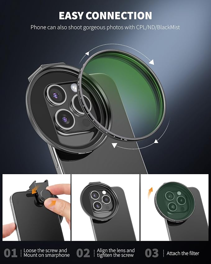 CPL Filter for Phone, 72mm Camera Polarized Lens Polarizing Filter - Image 5