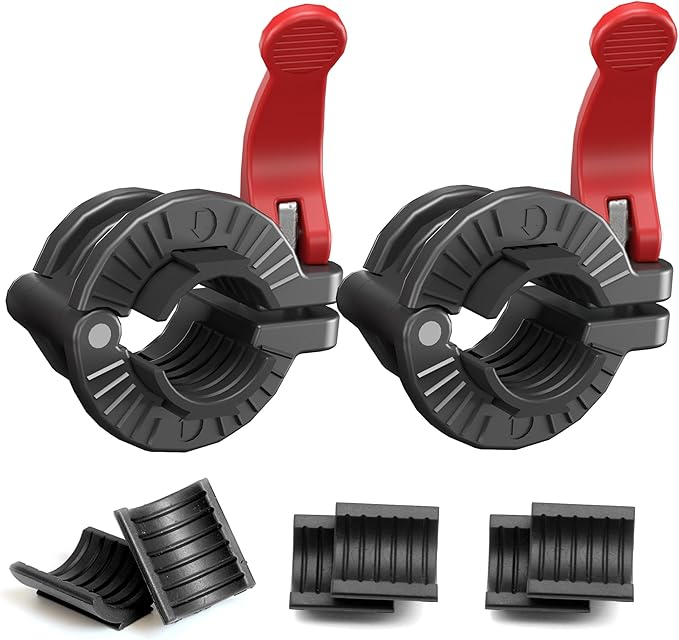 MAXRICH Barbell Clamp 1 inch Multiple Sizes & Adjustable Weight Clips by MAXRICH