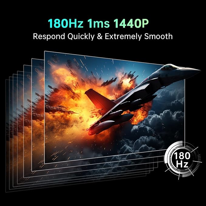 KTC 32 inch Curved Gaming Monitor, 180Hz 1ms MPRT, 2K 1440P 144Hz Monitor - Image 2