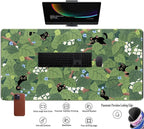 Kawaii Anime Aesthetic Black Cat Forest Plant Desk Mat, Laptop Keyboard and - Image 3