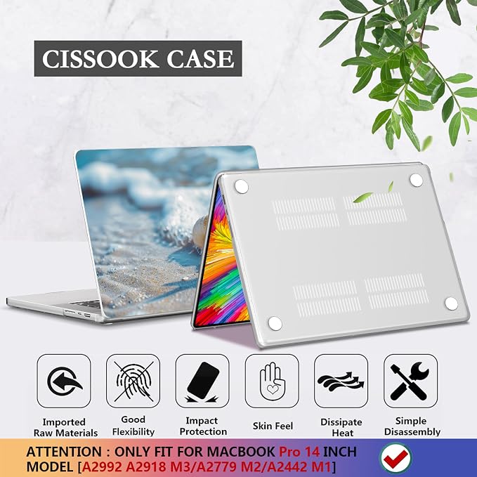CISSOOK Compatible with MacBook Pro 14 inch Case 2024, 2023-2021 Release M4 - Image 6