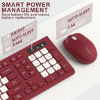 Wireless Keyboard and Mouse Combo, Full-Sized Wireless Keyboard and Adjustable - Image 4