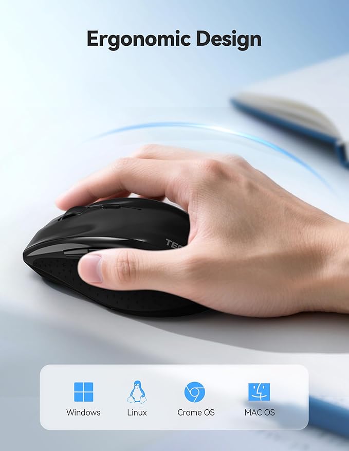 TECKNET Wireless Mouse Rechargeable, Mouse - Image 5