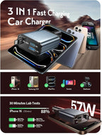 LISEN iPhone 16/15 Car Charger USB C Fast Charging Retractable, 【60% Less Space - Image 2