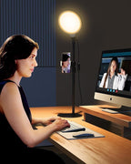 Desk Ring Light with Stand, Adjustable Desktop Light with Phone Holder - Image 8