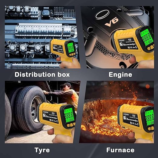 Infrared Thermometer Pyrometer Temperature Gun -58°F to 1796°F, 50:1 Distance - Image 6