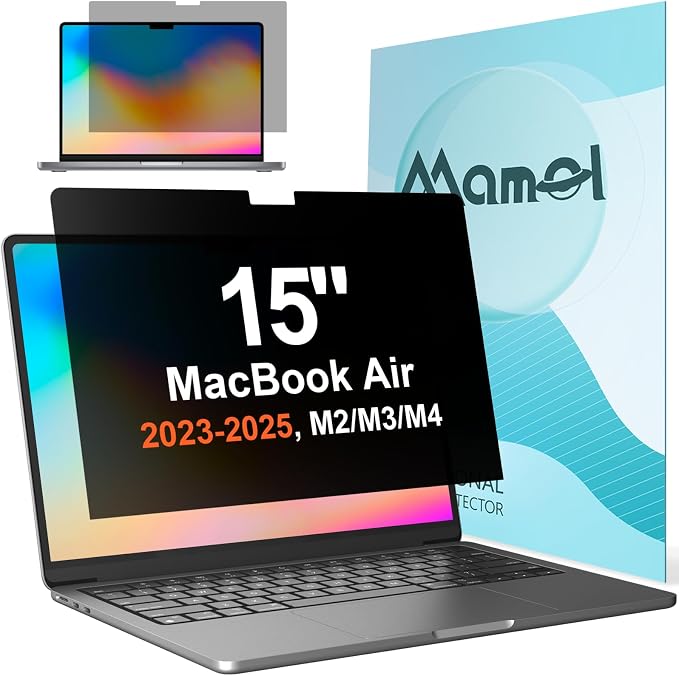 Privacy Screen for MacBook Air 15 Inch, Matte Anti Glare Blue Light Filter by Mamol