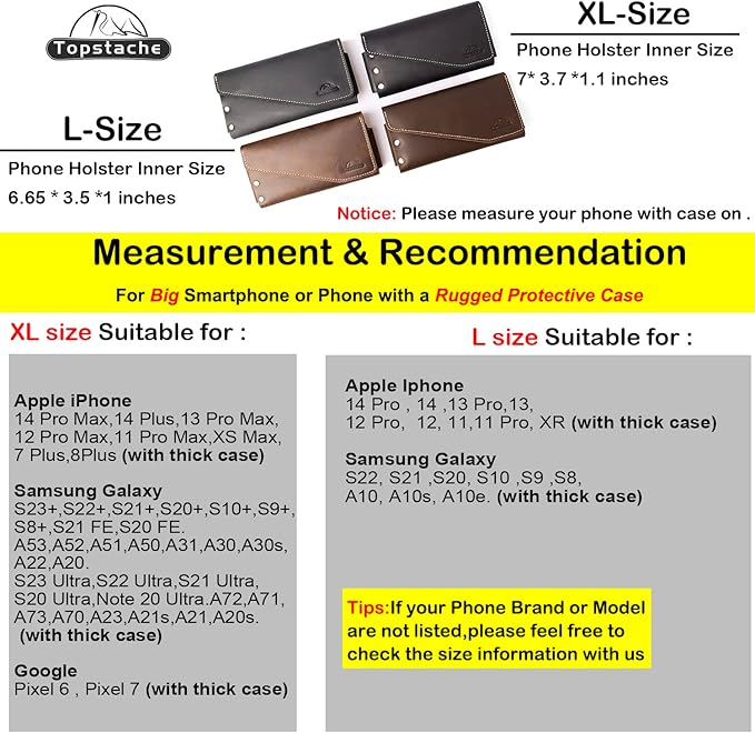 Topstache Leather Phone Holster - Image 2