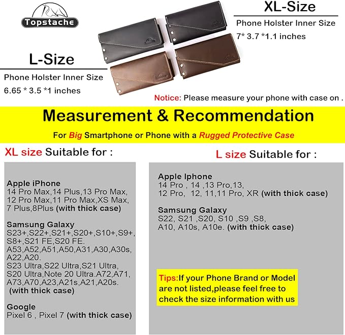 topstache Leather Phone Holster - Image 2