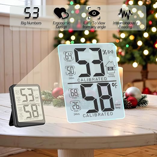 Antonki 2-Pack Room Thermometer, Digital Small Hygrometer Indoor Thermometer - Image 3