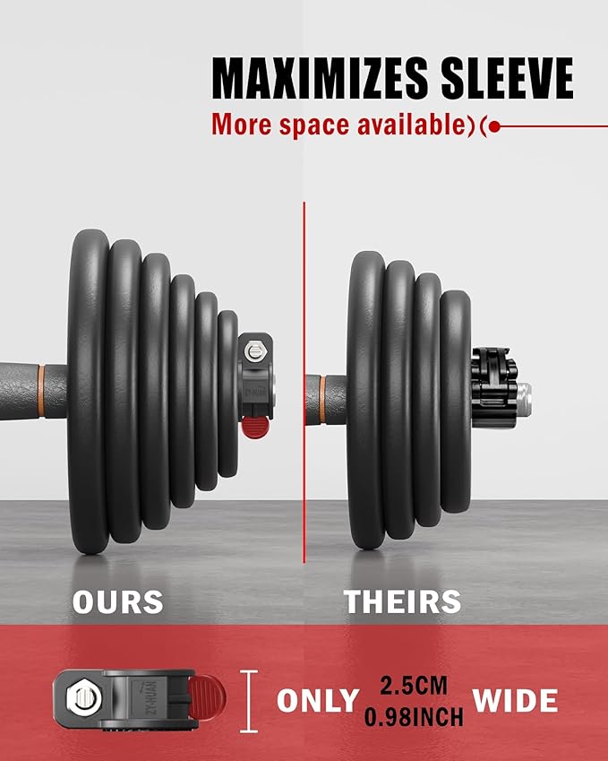 Narrow Barbell Clips 2.5cm Width - Image 4