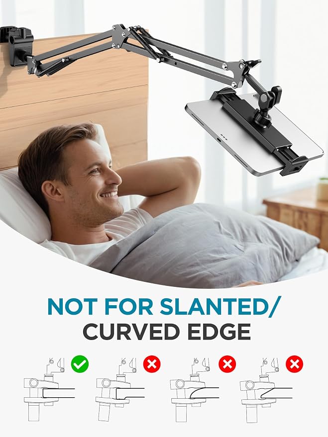 InnoGear Tablet Holder for Bed, Overhead Tablet Stand Phone Holder Tablet Mount - Image 6