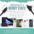Smartish 2 in 1 USB C to USB C/Lightning Cable - Image 5