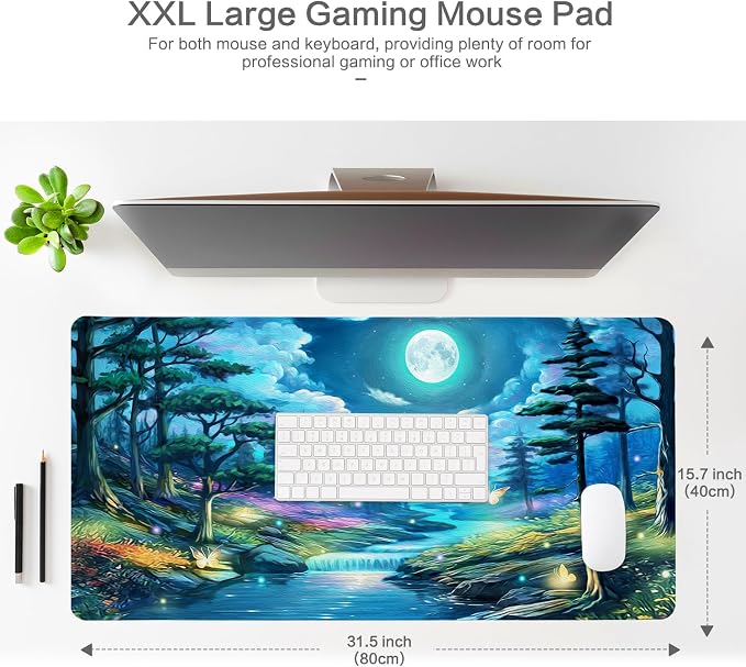 Lokigo Desk Pad, Extended Large Gaming Mouse Pad, Waterproof Starry Night Mouse - Image 2