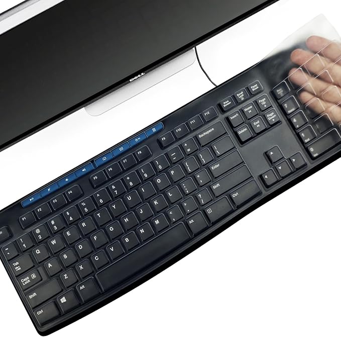 Silicone Keyboard Cover for Logitech K200 K260 K270, Ergonomic Wireless by Makeyourlifeeasier