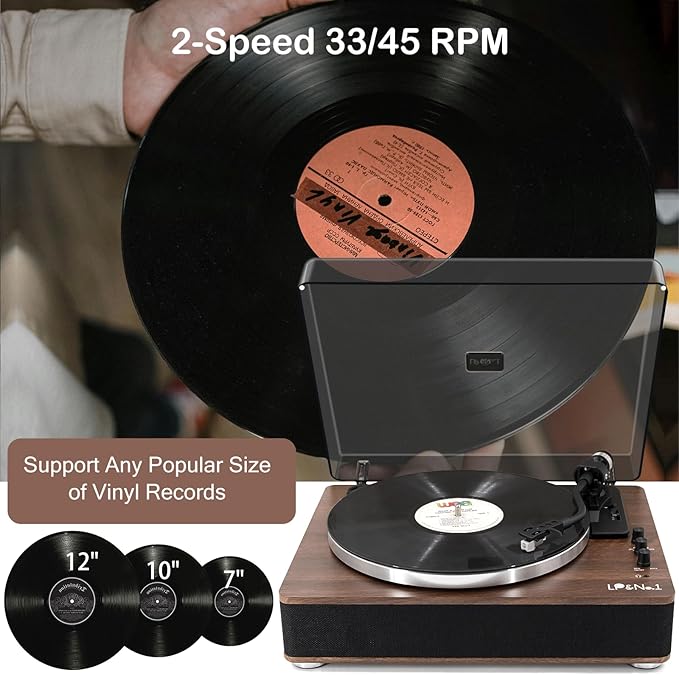 LP&No.1 Vinyl Record Player - Image 6
