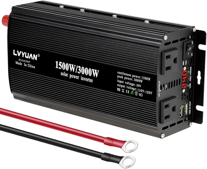 LVYUAN 1500W Power Inverter 24V to 110V DC to AC by LVYUAN