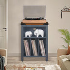 Record Player Stand with Vinyl Record Storage Holds up to 160 Albums, Large - Image 7