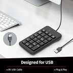 Wired Number Pad, USB Numpad 23 Key Numeric Keypad Financial Accounting - Image 4