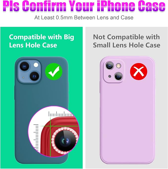 AGVEE 3+3 6 Pack for iPhone 13 6.1 inch / 13 Mini 5.4 inch Camera Lens Protector - Image 3