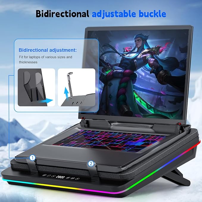 IETS GT600 RGB Laptop Cooling Pad Equipped - Image 5