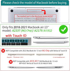 Teryeefi for MacBook Air 13 inch Case 2021 2020 2019 2018 A2337 M1 A2179 A1932 - Image 2