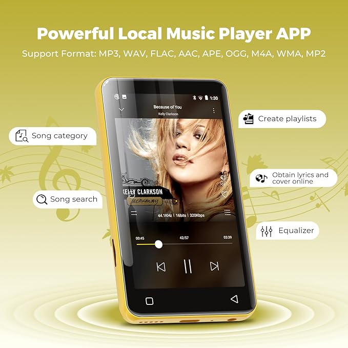 innioasis 80GB MP3 Player with Bluetooth and WiFi, MP3 Player - Image 3
