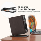 Metal Desktop Speaker Stands Pair, 15° Tilted Steel Tabletop Bookshelf Speaker - Image 3