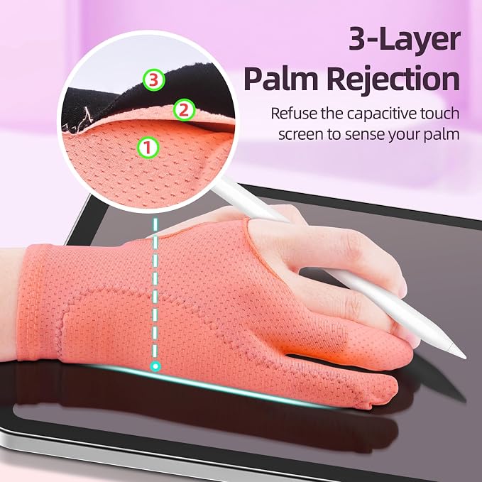 Drawing Glove Right Left Hand Palm Rejection Glove - Image 3