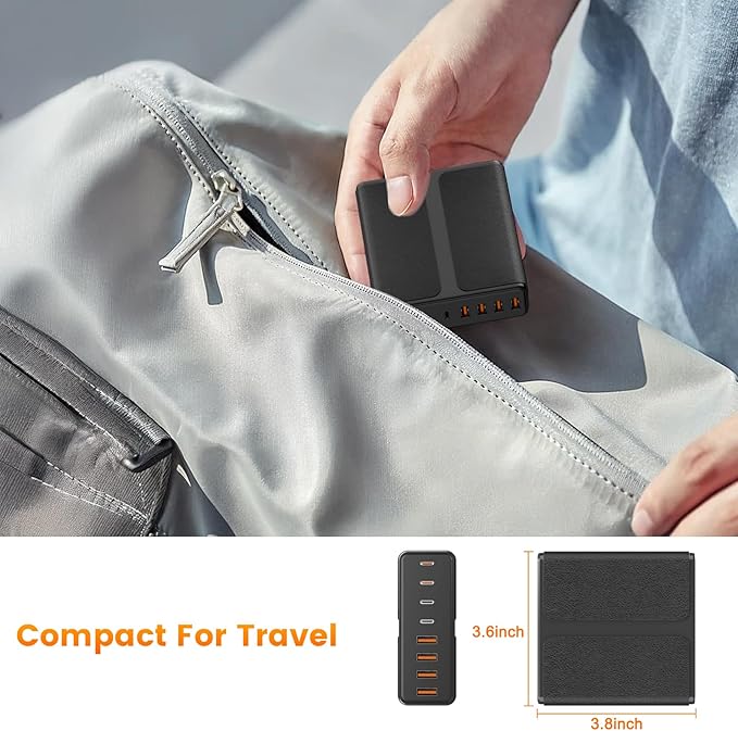 320W USB C Charger Block, 8-Port USB C Charging Station PD 65W PC Laptop Fast - Image 6