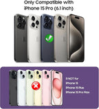 Magnetic for iPhone 15 Pro Case Slim Soft Silicone Bumper Shockproof Metallic - Image 7