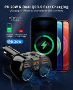 Cigarette Lighter Splitter, SUPERONE 180W 2-Socket Cigarette Lighter Adapter - Image 2