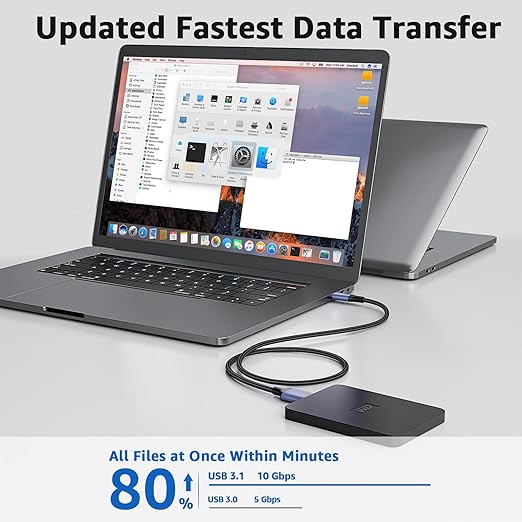 USB 3.1 Micro B to USB C Hard Drive Cables, 3.3FT 10 Gbps USB C to Micro B - Image 2