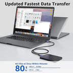 USB 3.1 Micro B to USB C Hard Drive Cables, 3.3FT 10 Gbps USB C to Micro B - Image 2