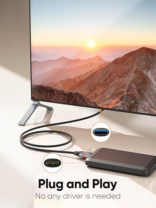 CableCreation 4FT USB C Hard Drive Cable, 5Gbps USB A/C to Micro B, Compatible - Image 6