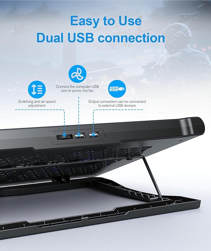Laptop Cooling Pad Stand, Laptop Cooler - Image 5