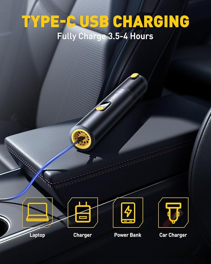 AUXITO Car Vacuum Portable Cordless 14000Pa Suction, Handheld Vacuum Blow & - Image 7